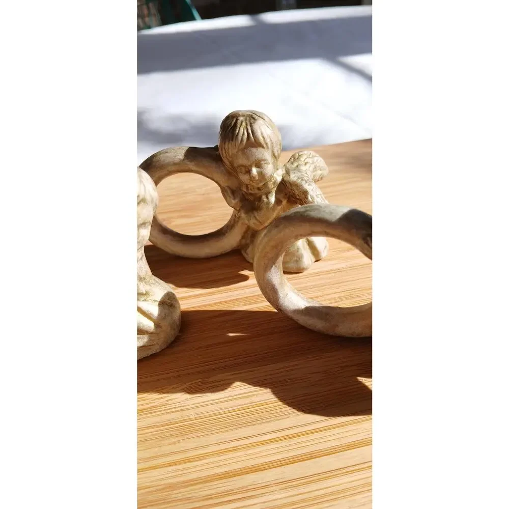 Ceramic Angel Napkin Rings (4) - Picture 3 of 16